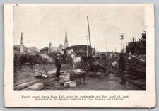 c1906 Fourth St Earthquake & Fire Ruins Santa Rosa California CA UDB Postcard picture