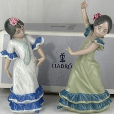 Lladro Lolita 5192 Juanita 5193 Flamenco Dancers Figurines Pair w Boxes picture