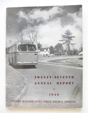 Vintage 1946 Eastern Massachusetts Street Railway 27th Annual Report Book MA picture