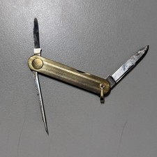 Antique Remington UMC Pocket Knife Gold Tone Engraved Handle Watch Fob 1920s picture