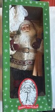 Santa’s Workshop #8204 Santa Claus Skier w/ Wooden Skis Christmas Figure Box picture