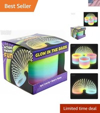 Endless Fun: 3-Inch Glow-in-the-Dark Coil Spring Toy - Perfect Gift for Ages 3+ picture