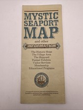 Vintage 1980s Mystic Seaport Travel Brochure And Map picture