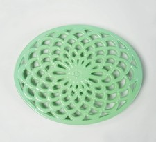 Enameled Cast Iron Oval Trivet with Rubber Pegs Metal Trivet for Hot Dishes picture