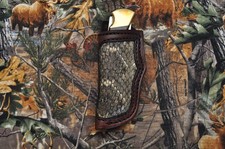 Custom Crafted Sheath for Buck 110 L. Hand-Western Diamondback Inlay-Sheath only picture