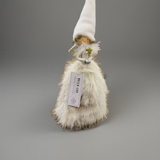 ❄️NWT Bella Lux Faux Fur Christmas Angel Table Top Figure picture