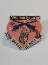 Pendleton Round-Up 2014 TETWP Souvenir Pin Breast Cancer Awareness  picture