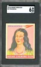 1933 Goudey Indian Gum #33 Pocahontas SGC 6 EX-NM picture