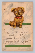 Vintage 1914 Cartoon Dog Postcard Did It Ever Occur to You picture