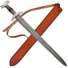 VALHALLA RISING DAMASCUS STEEL SWORD - HAND FORGED NORSE INSPIRED VIKING STYLE picture