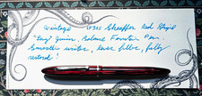 VINTAGE 1930s SHEAFFER RED STRIPE 