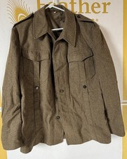 Vintage West German Wool Field Jacket Tunic Coat Bundeswehr Filzlaus Size 14 M/L picture