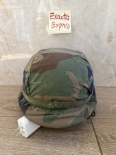Vintage US Military Issue PASGT Combat Helmet Army W. Camo Cover & Chin Strap. picture
