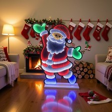 LED Light-Up Santa Claus Christmas Decoration – Multicolor Holiday Prop picture