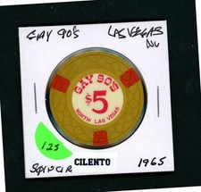 Vintage $5.00 Gay 90's Las Vegas, Nevada Casino Chip picture