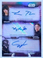 Topps 2025 Star Wars Chrome Triple Auto Fennec Shand / Krrsantan / Drash— 06/10 picture