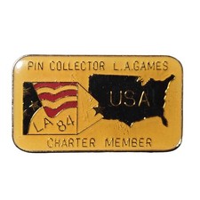 Vintage 1984 Los Angeles Olympic Games Pin Collector Charter Member Pin K25 picture