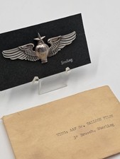 WWII USAAF Senior Balloon Pilot Wings LGB Sterling 3