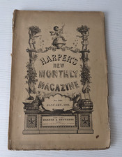 Antique March 1882 Harpers New Monthly Magazine - as is - fragile w/damage picture