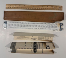 Mannheim Slide Rule - ACU-Math No 500 w/ Case & Instructions Vintage Used picture