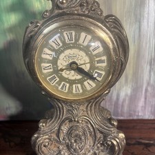 United Metal Goods Electric Mantel Clock Model 782 Rococo Vintage 1950s USA picture