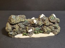 Holiday Time Santas Workbench Christmas Village Stone Wall Fence Rock picture