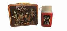 Vintage RARE 1977 KISS Lunchbox With Red Thermos Original Aucoin King-Seely picture