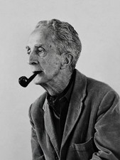 Original Vintage 8x10 Photo Norman Rockwell w/ Pipe by Louie Lamone - Stamped picture