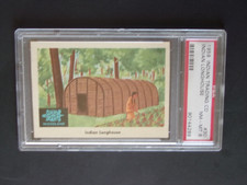 1959 Indian Trading Card, Indian Longhouse, Card# 30, PSA-8 picture