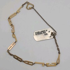 WWII dog tags and Gold chain .025 Gold Haley. Joseph P picture