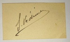 Signature Autograph of the Aviator Jules VÉDRINES (c. 1911-1912) picture