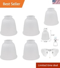 23045-4 Transitional Style Bell Shaped Frosted Replacement Glass Shade, 2-1/8... picture