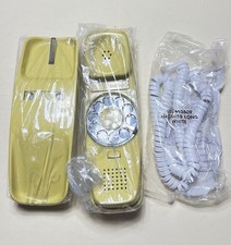 NOS BELL SYSTEM Western Electric Trimline Yellow  Desktop  Phone W/white Cord picture