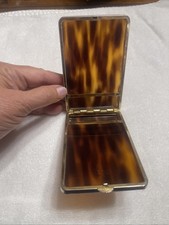 Vintage Tano Of Madrid Faux Tortoise Shell Celluloid Cigarette Flip Case Empty picture