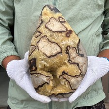 7.47LB Large Septarian Crystal Dragon Eye Stone Crystal Geode Mineral Specimen picture