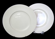 Copeland Spodes Porcelain Mansard Pattern White 2 Pc 10 1/2