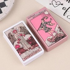 Pink Rider Waite Tarot Cards Deck 78 Cards Beginner Friendly Divination picture