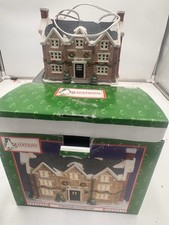 Vintage 1994 Traditions Porcelain Lighted Inn Christmas Village House w Box picture