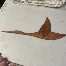 Hand Carved Wooden Duck Elegant Flying Bird Wall Hanging Cabin Decor picture