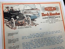 C 1915 Hassler Car Auto Color Letterhead Peoria Illinois eBay Great Graphics picture