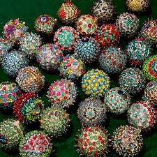 Lot Of 34 Vintage Push Pin Styrofoam Ornaments  picture