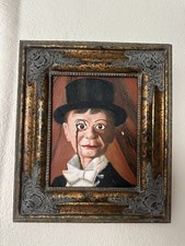 Vintage Charlie McCarthy Magic Gimmick Painting Haunted Recessed Eye Illusion picture