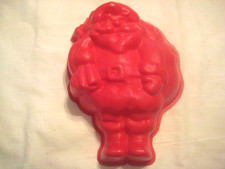 Vintage Red Plastic Santa Claus Cake Mold 10