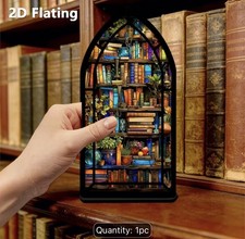 Acrylic Book Ends Featuring A Bookcase Motif - Set Of Two picture