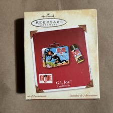 2002 Hallmark G.I. Joe Lunchbox And Thermos Ornament Vtg  Collector Gift picture