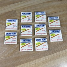 VTG 1987 Stim-U-Dent Johnson & Johnson Interdental Cleaner Wood 10 Pks 250 Picks picture