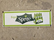 VINTAGE 1960'S SPRITE PORCELAIN  BEVERAGE GAS STATION SIGN 17