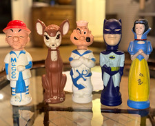 Vintage 60s Soaky Colgate Bubble Bath Bottles Lot Batman Disney Popeye Magoo  picture
