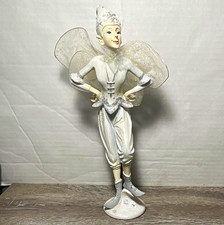 Mark Roberts Christmas Fairy Figurine White/Silver/Blue Glitter Wings 11.5 inch picture