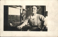 Ida Michigan MI Pretty Woman Telephone switchboard c1910 RPPC Postcard picture